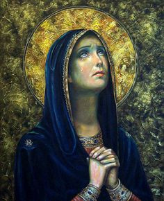 Famous Catholic Paintings | Our Lady of Sorrows by American artist ...