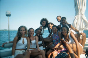 Aaliyah and her Rock The Boat dancers. They look like they were ...