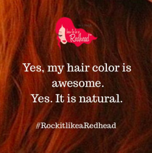 Redhead Quote––How to be a Redhead
