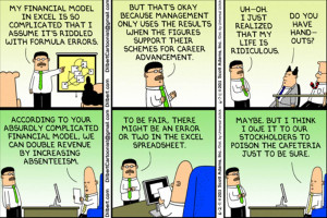 Dilbert - Financial Model for Career Advancement
