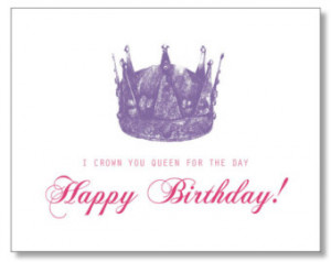HILARIOUS QUEEN Happy BIRTHDAY card. Hand-drawn, Eco & Handmade. Queen ...