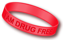 Red Ribbon Week wristbands