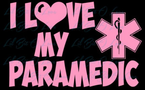 Pink I Love My Paramedic - EMT Medic Emergency Medical Technician ...