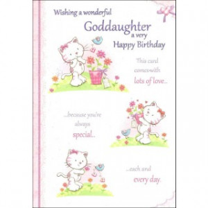 Wishing A Wonderful Goddaughter A Very Happy Birthday' Girls Birthday ...