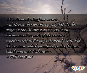 welcomed relief from severe mid-December weather