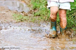 ... bits of sadness away by jumping through puddles on mud puddle day