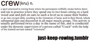 just keep rowing, just keep rowing...