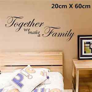 ... Together We Make a Family Wall Art Quotes Wall Stickers Living Room uk