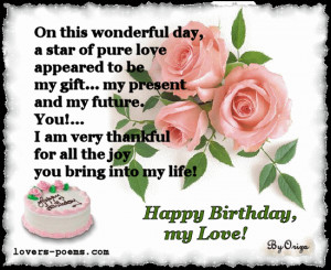 ... day,a Star of Pure love appeared to be My Gift ~ Birthday Quote