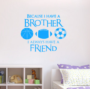 Brothers Friends Kid Sports -Wall Say Quote Word Lettering/picture Art ...