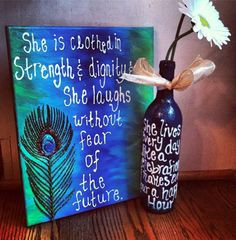 ... quotes on Pinterest in order to personalize the canvas and the wine