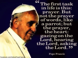 Pope Francis on prayer