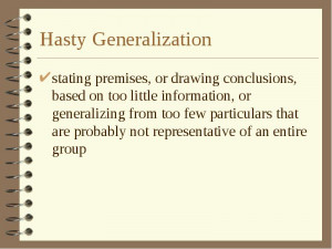 fallacy in which a conclusion is not logically justified by ...