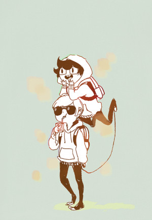homestuck Dave Strider John Egbert silly doodle