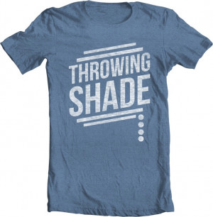 Throwing Shade Men's Blue Graphic Tee