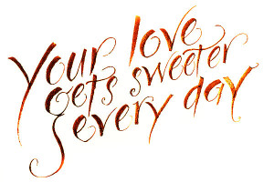 calligraphy quote romantic