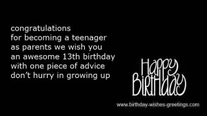 humorous 13th birthday boy greetings