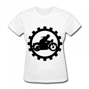 ... Old Timer Motorcycle Machine Printing Quote Tee for Lady Fashion Style