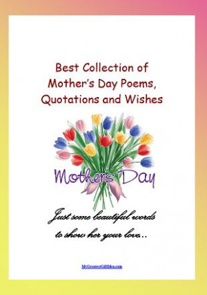 Mothers Day Poems Gifts Quotes