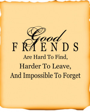 Would you agree that it is hard to find GOOD friends ?