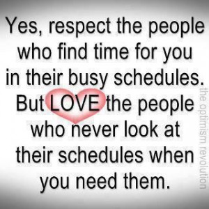 ... busy schedules. But LOVE the people who never look at their schedules