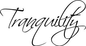 about Tranquility vinyl wall decal quote sticker decor Inspirational ...
