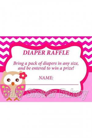 baby shower game ideas for girlOwl Diaper Raffle Ticket Instant ...
