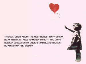 Banksy quotes. Design Banksy, baloon girl. Layout Kenneth buddha Jeans