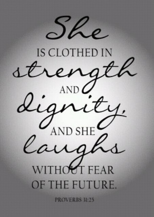 Proverbs 31:25 good gift for secret sister More