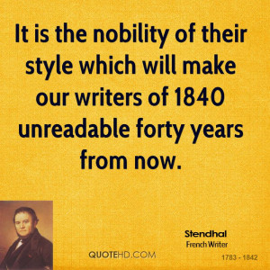 ... which will make our writers of 1840 unreadable forty years from now