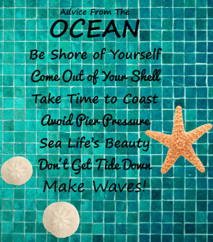 Ocean decor - Ocean quote - Motivational wall decor - Starfish sticker ...
