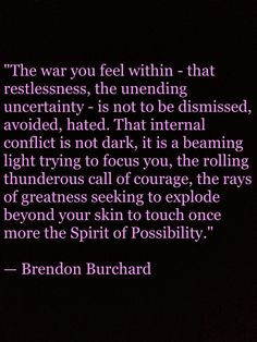 ... brendon thunder call brendon burchard braves 2014 feelings within i