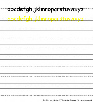 practice writing lowercase letters worksheet