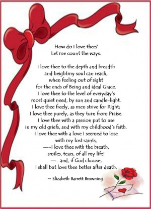 ... Minor in College and I Love this poem by Elizabeth Barrett Browning
