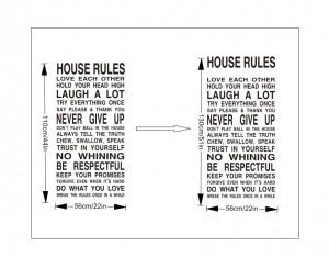 HOUSE RULES SIZE