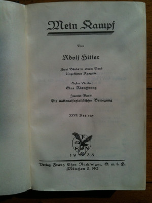 Related Pictures mein kampf 1933 adolf hitler original german edition