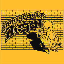 Funny ILLEGAL IMMIGRATION T-Shirt Spanish Mexican Alien Border Paint ...