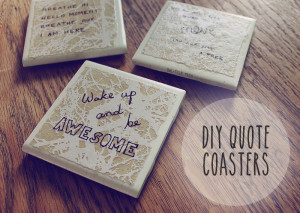 DIY Quoted Coasters