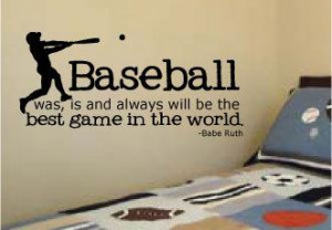 Baseball Babe Ruth quote for little boys' rooms Vinyl Wall Art Decal ...