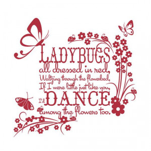 wall decal for a sweet little ladybug baby!