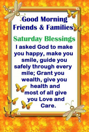 Good Saturday Morning Blessing Quotes