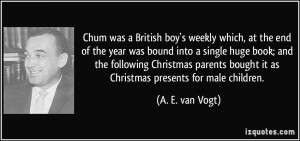 Chum was a British boy's weekly which, at the end of the year was ...