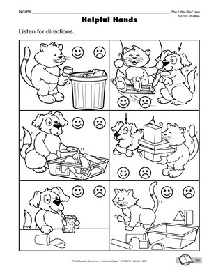 Little Red Hen Sequencing Sheet