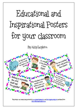 20 Educational and Inspirational Quotes Posters for your classroom