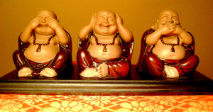 Buddha see no evil, hear no evil, speak no evil