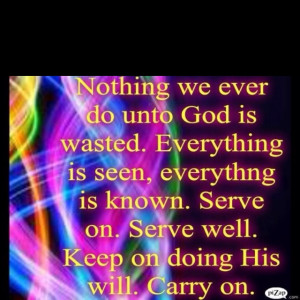 Serve Jesus!