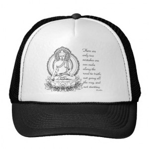 Siddhartha Gautama Buddha ~ Road Quote Mesh Hats