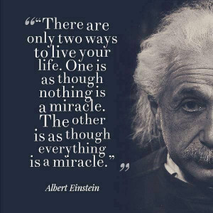 Daily Quotes: Albert Einstein “There are only two ways to live your ...