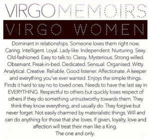 Virgo- this is completely accurate!