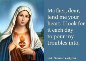 St. Gemma Galgani ~ Mary